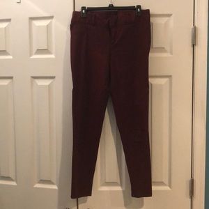 Maurice’s wine colored pants.
